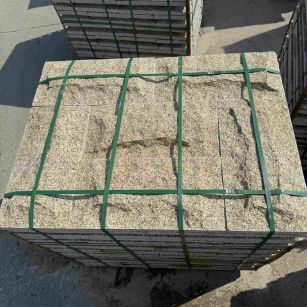 白山 黄金麻花岗岩石材自然面蘑菇石成品