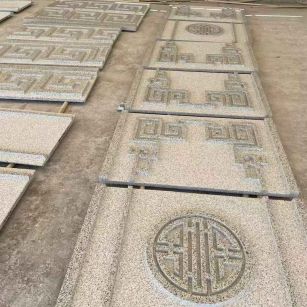 白山 白麻花岗岩外墙立面雕刻板