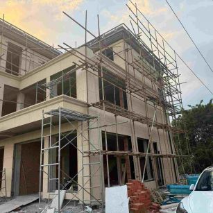 白山 黄金麻荔枝面花岗岩外墙干挂