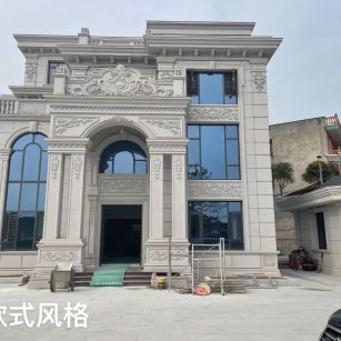 白山 白麻花岗岩别墅外墙干挂