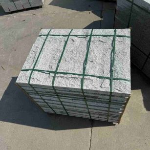 白山 白麻花岗岩石材自然面蘑菇石成品