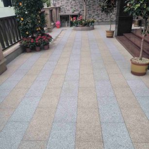 白山 黄金麻白麻荔枝面庭院铺装展示