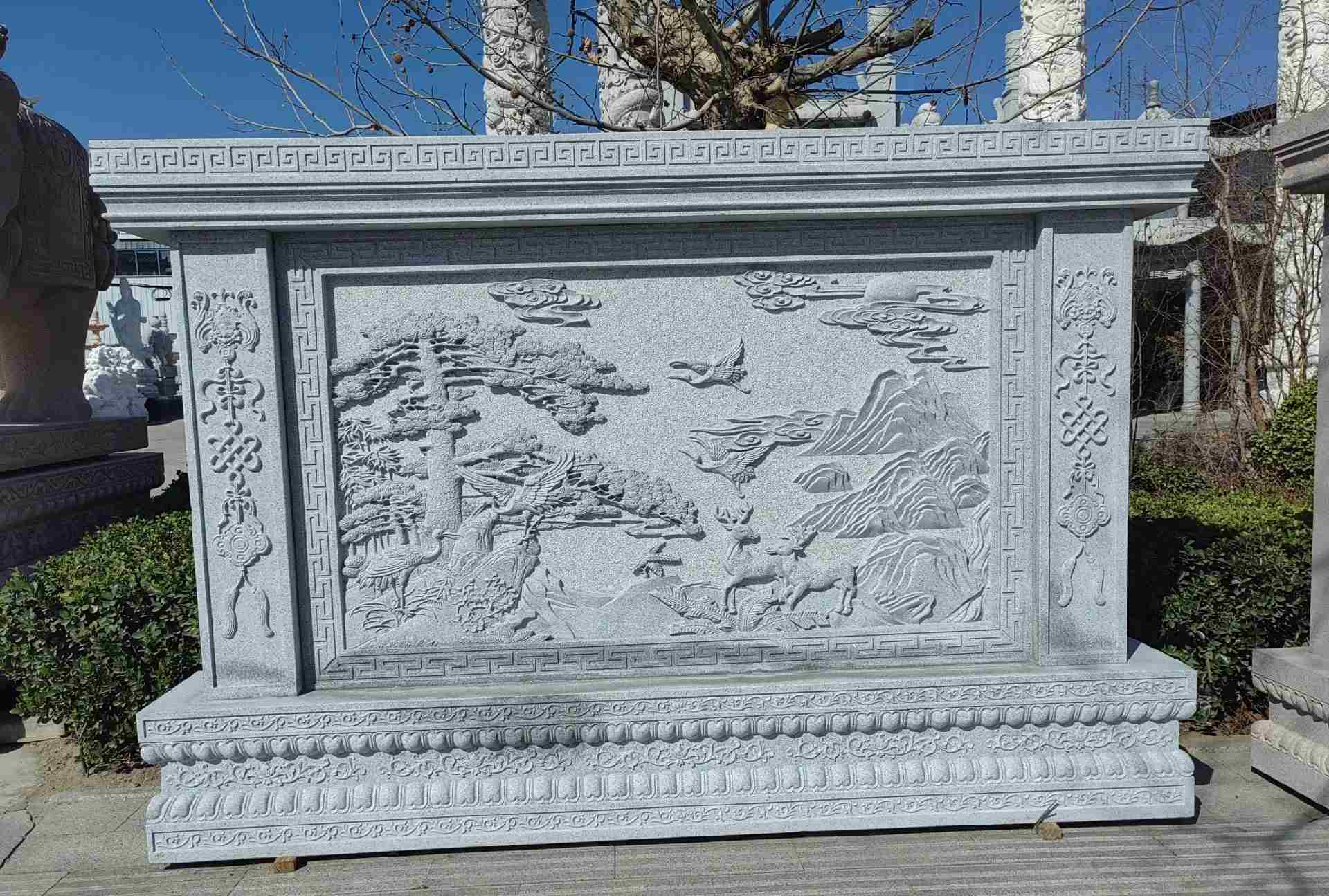 白山 芝麻白大型照壁，屏风，影壁