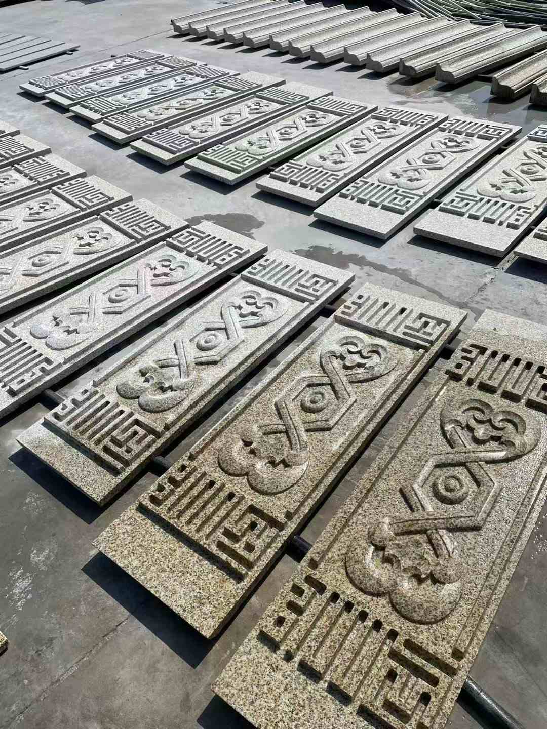 白山 黄金麻花岗岩外墙雕刻板