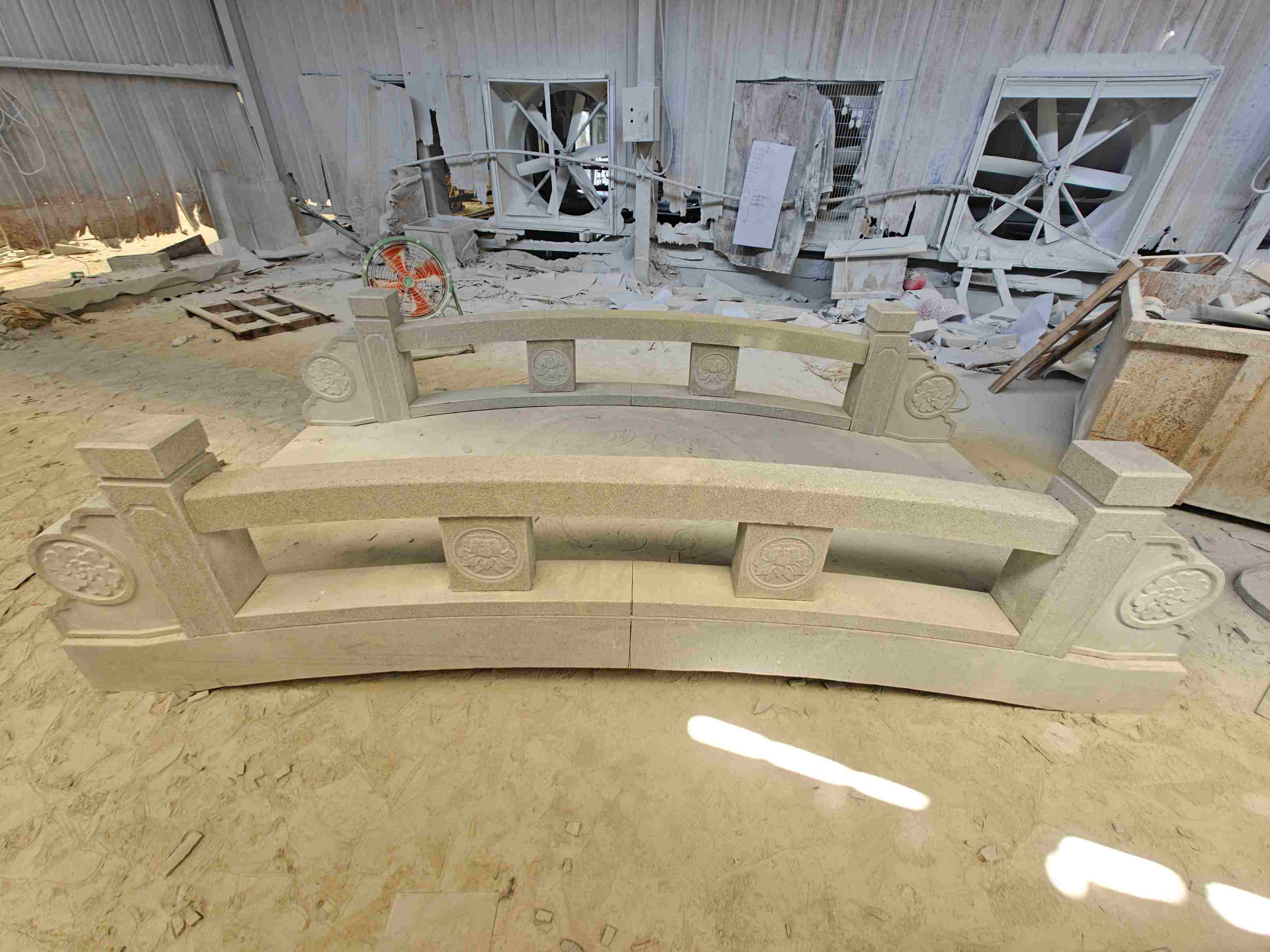 白山 芝麻灰花岗岩异形加工-拱桥，石桥