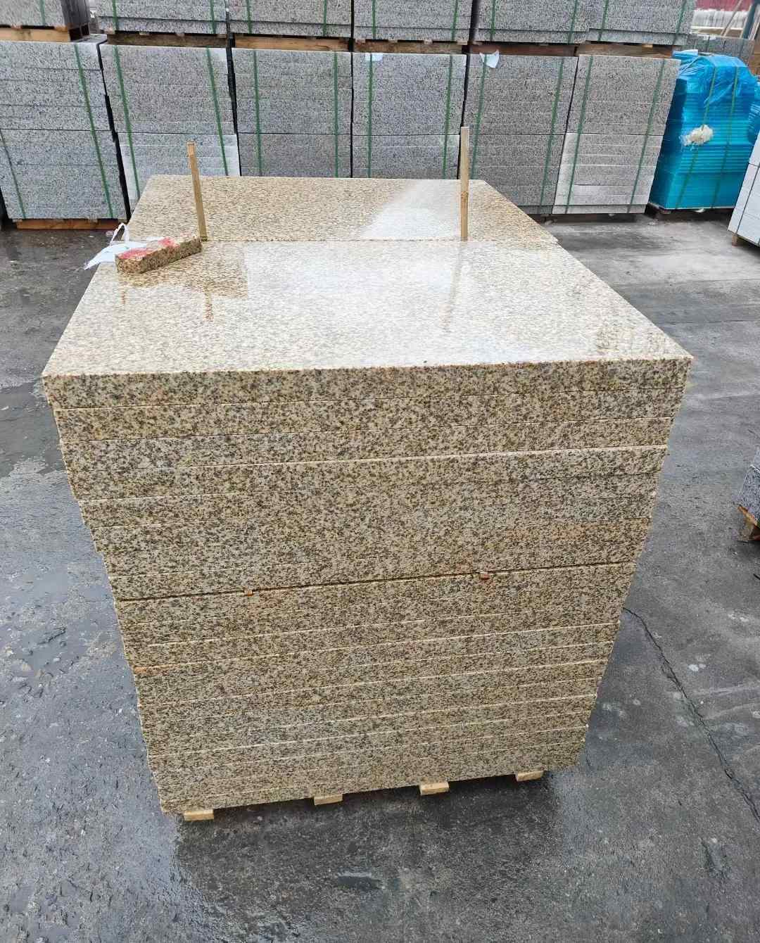 白山 湖北黄金麻花岗岩石材荔枝面外墙石材